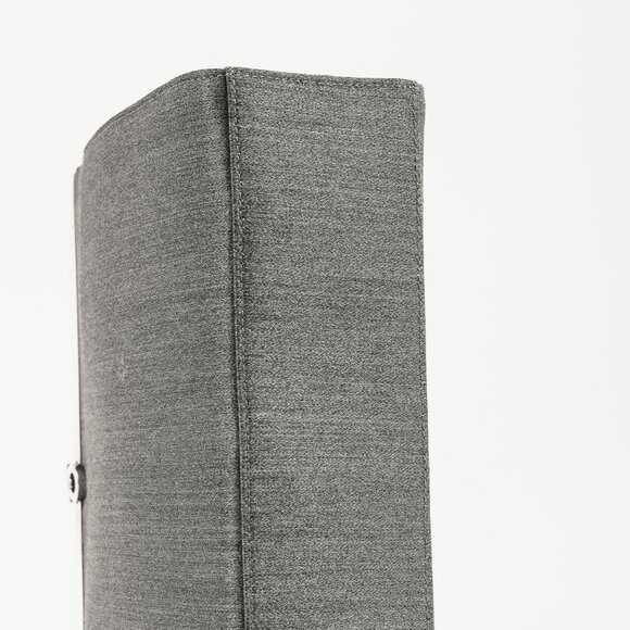 Salvatore Ferragamo Grey Flannel Gancini-Clasp Evening Bag - Picture 6 of 12